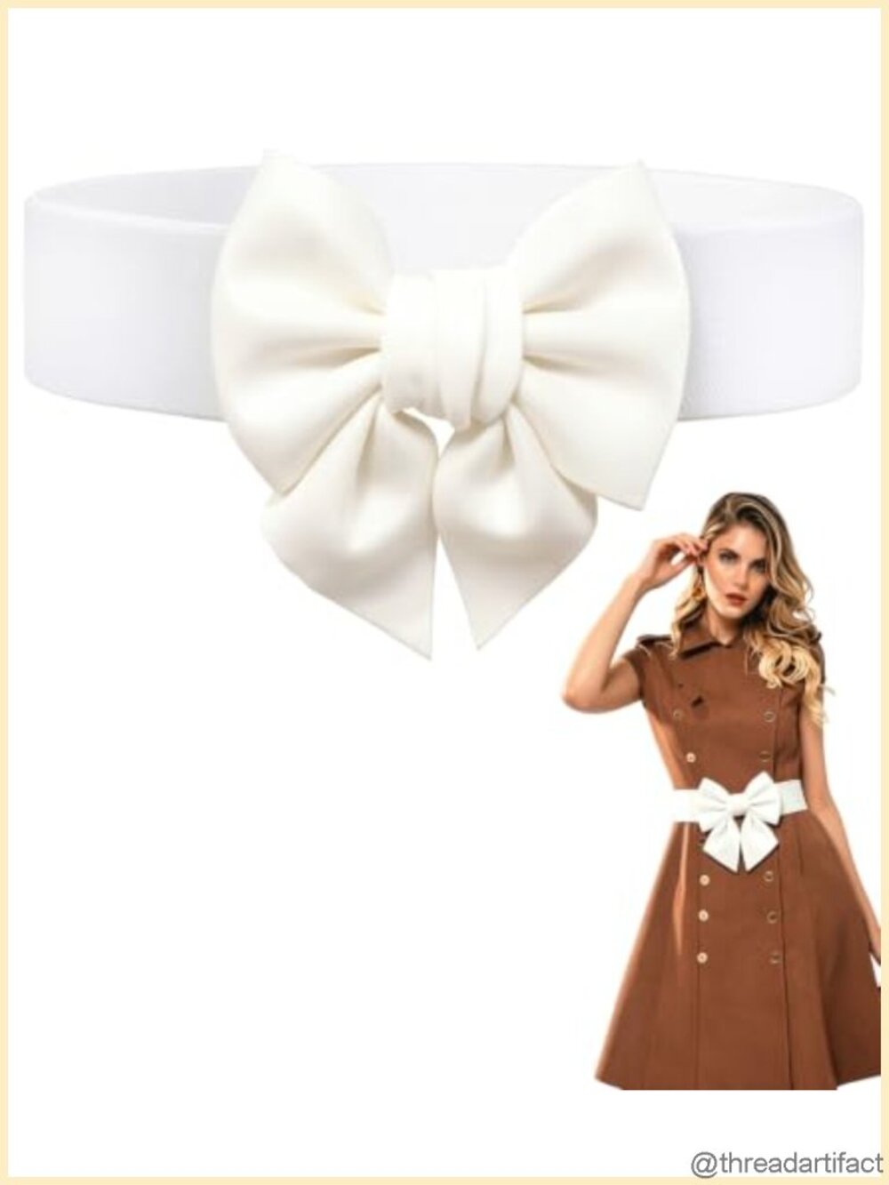Women Stretchy Elastic Waist Belt Bowknot Corset Dress Sash